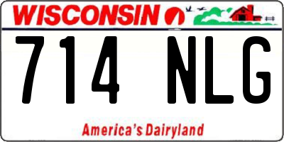 WI license plate 714NLG