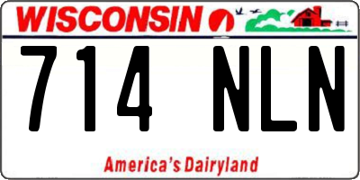 WI license plate 714NLN