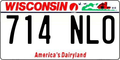 WI license plate 714NLO