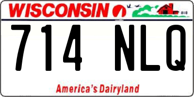 WI license plate 714NLQ