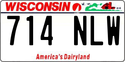 WI license plate 714NLW