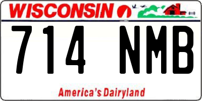 WI license plate 714NMB