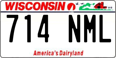 WI license plate 714NML