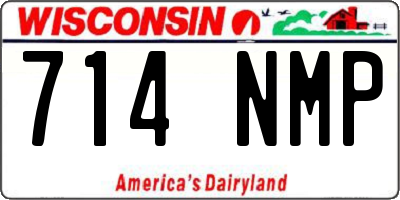 WI license plate 714NMP