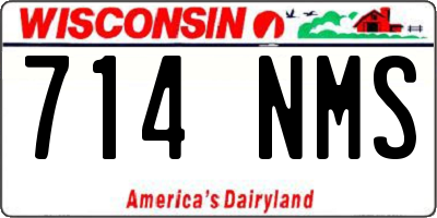 WI license plate 714NMS