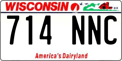 WI license plate 714NNC