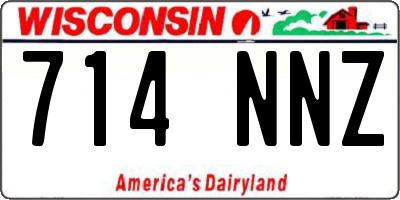 WI license plate 714NNZ