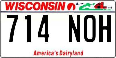 WI license plate 714NOH