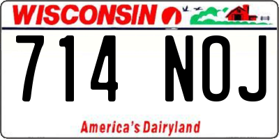 WI license plate 714NOJ