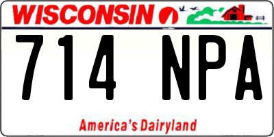 WI license plate 714NPA