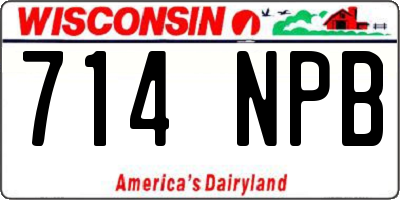 WI license plate 714NPB