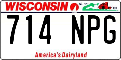 WI license plate 714NPG