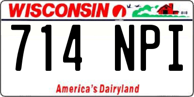 WI license plate 714NPI