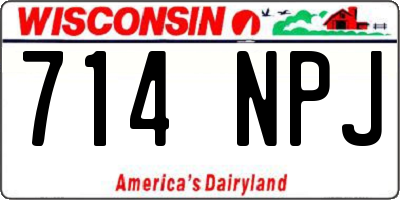 WI license plate 714NPJ