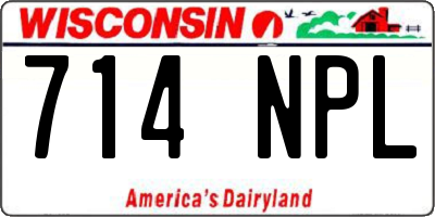 WI license plate 714NPL