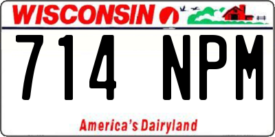 WI license plate 714NPM