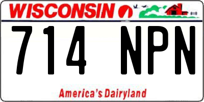 WI license plate 714NPN