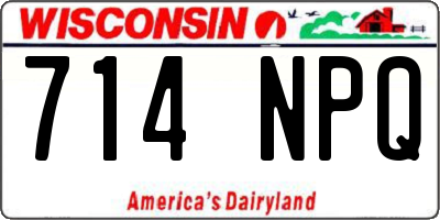 WI license plate 714NPQ