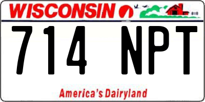 WI license plate 714NPT