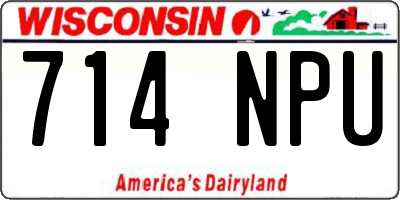 WI license plate 714NPU
