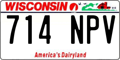 WI license plate 714NPV