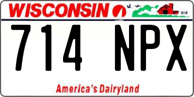 WI license plate 714NPX