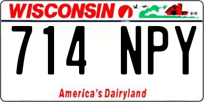 WI license plate 714NPY
