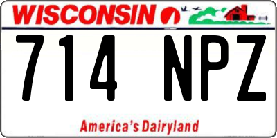 WI license plate 714NPZ