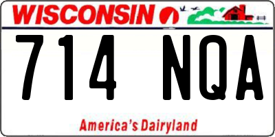 WI license plate 714NQA
