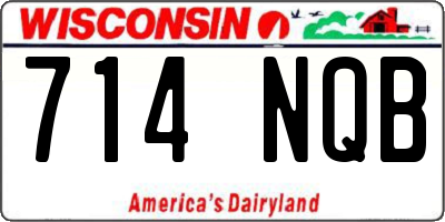 WI license plate 714NQB
