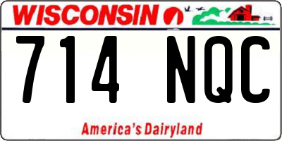 WI license plate 714NQC
