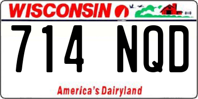 WI license plate 714NQD