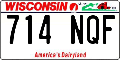WI license plate 714NQF