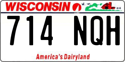 WI license plate 714NQH