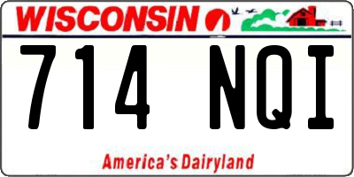 WI license plate 714NQI
