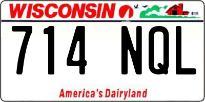 WI license plate 714NQL