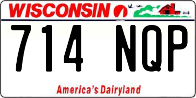 WI license plate 714NQP