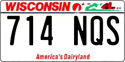 WI license plate 714NQS