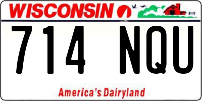 WI license plate 714NQU