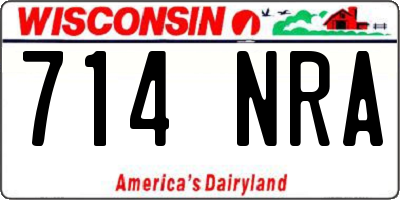 WI license plate 714NRA