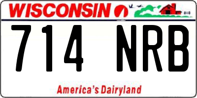 WI license plate 714NRB
