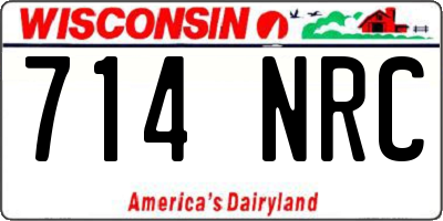 WI license plate 714NRC