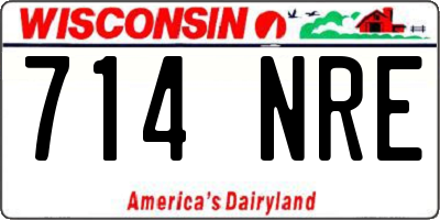 WI license plate 714NRE