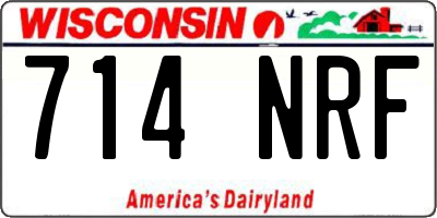 WI license plate 714NRF