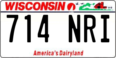 WI license plate 714NRI