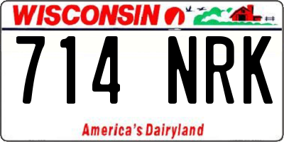 WI license plate 714NRK