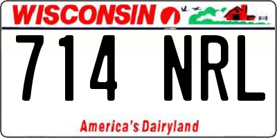 WI license plate 714NRL