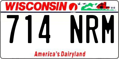 WI license plate 714NRM