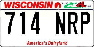 WI license plate 714NRP