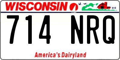 WI license plate 714NRQ